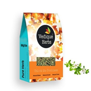 VEDIQUE HERBS Brahmi (Bacopa monniera) - 250g (8.8oz) | Raw, Crude, Dried | T-Cut | Premium Grade