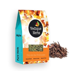 VEDIQUE HERBS   Ashoka Bark (Saraca asoka) - 250g (8.8oz) | Raw, Crude, Dried | T-Cut | Premium Grade