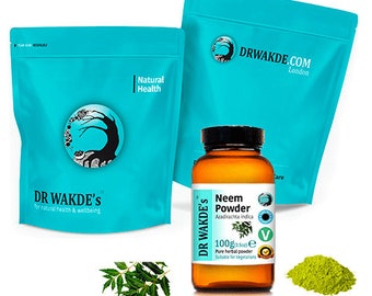 DR WAKDE'S Neem Powder (Azadirachta indica) | Pure, Raw & Dried Powder | Ayurvedic Herb | Vegan | Same Day Dispatch