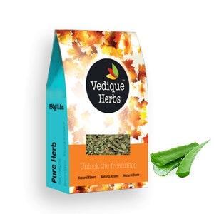 VEDIQUE HERBS Aloe Vera Leaf - 250g (8.8oz) | Raw, Crude, Dried | T-Cut | Premium Grade