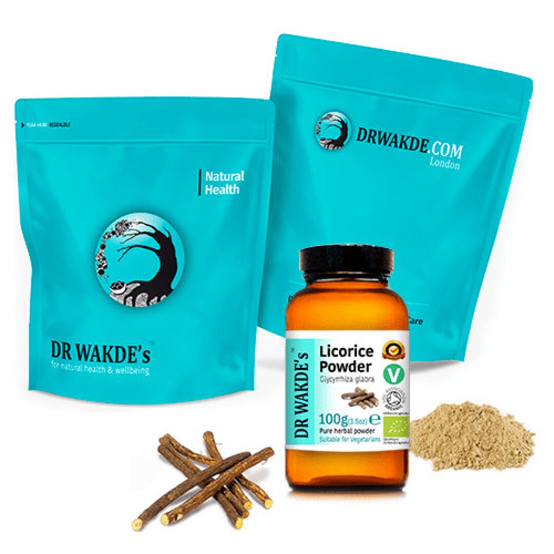 DR WAKDE'S Organic Licorice Root Powder glycyrrhiza Glabra Pure, Raw