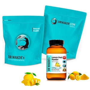 DR WAKDE'S Lemon peel Powder | Pure, Raw & Dried Powder | Ayurvedic Herb | Vegan | Nothing Added, Nothing Removed | Same Day Dispatch