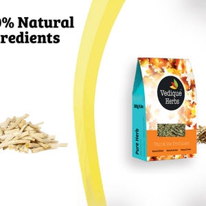 VEDIQUE HERBS Organic Shatavari Root (Asparagus racemosa) - 250g (8.8oz) | Raw, Crude, Dried | T-Cut | Premium Grade image 4