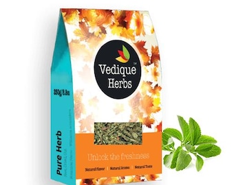 VEDIQUE HERBS Stevia - 250g (8.8oz) | Raw, Crude, Dried | T-Cut | Premium Grade