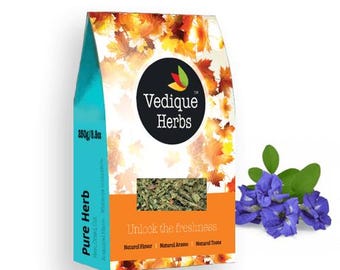 VEDIQUE HERBS Shankhpushpi (Convolvulus pluricaulis) - 250g (8.8oz) | Raw, Crude, Dried | T-Cut | Premium Grade