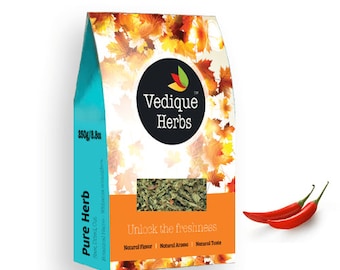 VEDIQUE HERBS Pieprz cayenne (Capsicum frutescens) - 250 g (8,8 uncji) | Surowy, surowy, suszony | Cięty na T | Jakość premium