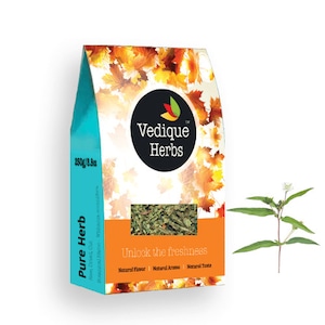 VEDIQUE HERBS Bhringraj (False Daisy | Eclipta alba) - 250g (8.8oz) | Raw, Crude, Dried | Whole Herb | T-Cut | Premium Grade