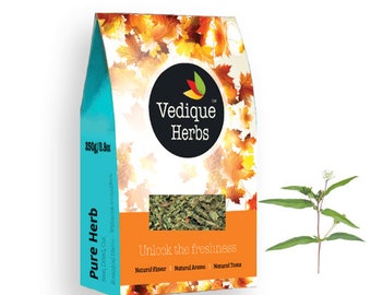 VEDIQUE HERBS Bhringraj (False Daisy | Eclipta alba) - 250g (8.8oz) | Raw, Crude, Dried | Whole Herb | T-Cut | Premium Grade