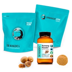 DR WAKDE&#39;S Nutmeg Powder (Myristica fragrans) | Pure, Raw & Dried Powder | Ayurvedic Herb | Vegan | Same Day Dispatch