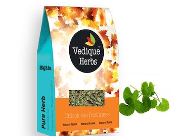 VEDIQUE HERBS Gotu kola (Mandukparni | Centella asciatica) - 250g (8.8oz) | Raw, Crude, Dried | T-Cut | Premium Grade