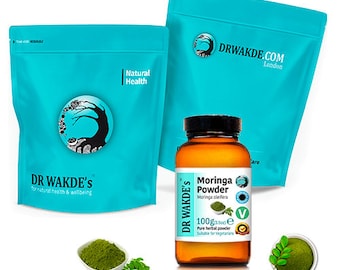 DR WAKDE'S Moringa Leaf Powder (Moringa oleifera) | Pure, Raw & Dried Powder | Ayurvedic Herb | Vegan | Same Day Dispatch