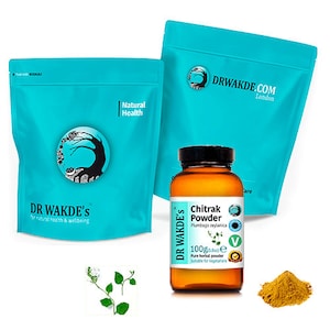 DR WAKDE'S Chitrak Poeder (Plumbago zeylanica) | Puur, Rauw & Gedroogd Poeder | Ayurvedisch kruid | Veganistisch