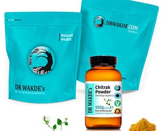 DR WAKDE'S Chitrak Powder (Plumbago zeylanica) | Pure, Raw & Dried Powder | Ayurvedic Herb | Vegan | Same Day Dispatch