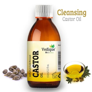 Olio di ricino | 100% puro e naturale | Grado vergine | Pressato a freddo | Per pelle sana, capelli e disintossicazione