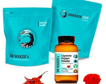 DR WAKDE'S Cayenne Pepper Powder (Capsicum frutescens) | Pure, Raw & Dried Powder | Ayurvedic Herb | Vegan | Same Day Dispatch