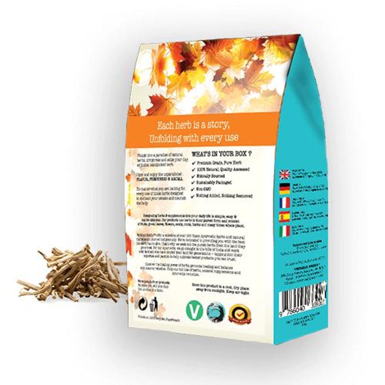 VEDIQUE HERBS Organic Shatavari Root (Asparagus racemosa) - 250g (8.8oz) | Raw, Crude, Dried | T-Cut | Premium Grade image 2