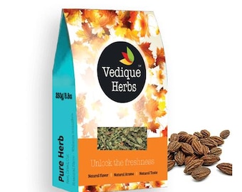 VEDIQUE HERBS Organic Haritaki Fruit (Hirda | Terminalia chebula) - 250g (8.8oz) | Raw, Crude, Dried | T-Cut | Premium Grade