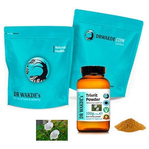 DR WAKDE&#39;S Trivrit Powder (Operculina turpethum) | Pure, Raw & Dried Powder | Ayurvedic Herb | Vegan | Same Day Dispatch