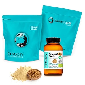 DR WAKDE&#39;S Organic Fenugreek Powder (Methi) | Pure, Raw & Dried Powder | Ayurvedic Herb | Vegan | Same Day Dispatch