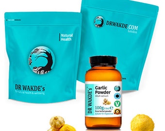 DR WAKDE'S Garlic Powder (Allium sativum) | Pure, Raw & Dried Powder | Ayurvedic Herb | Vegan | Same Day Dispatch
