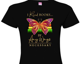 Bokälskare T-shirt från Any Wings Necessary Butterfly The BFly Blush