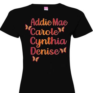 Bürgerrechte T-Shirt Vier kleine Mädchen sagen ihre Namen