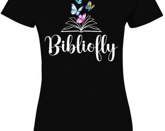 Bokälskare T-shirt BiblioFly Fjäril