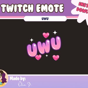 Animated UWU animated emote Twitch Sub Emote / Youtube / Badge / Emote / Twitch