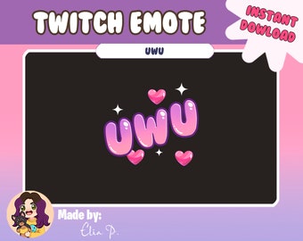 Animated UWU animated emote Twitch Sub Emote / Youtube / Badge / Emote / Twitch