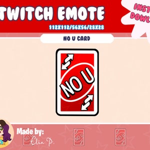 No u card Twitch Emotes / Youtube / Badge / Emote / Twitch