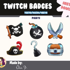 Pirate Twitch Sub Badge / Youtube / Badge / Emote / Twitch