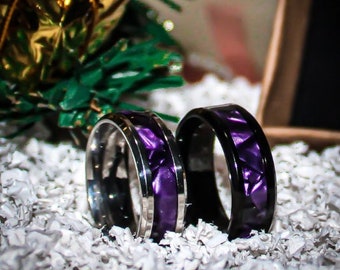 New Trend (2023) Gradient Purple Rings 316L ,Stylish Men’s / Women’s Stylish Gift,and for Personal Use!