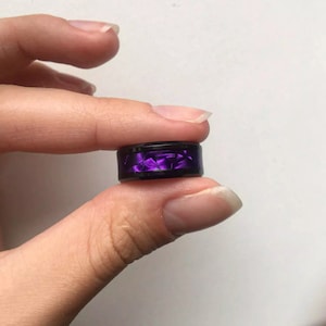 New Trend 2023 Gradient Purple Rings 316L ,Stylish Mens / Womens Stylish Gift,and for Personal Use image 7
