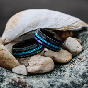 Elevate your style with our personalized Three Layers of Gilded Blue Stone Calm Ring - Perfect Gift for Men and Women.