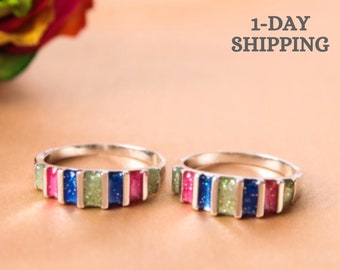 Fashion Woman Natural Multicolor  Opal Ring,Creative & Stylish Gift for her!