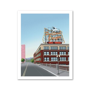 Limited Edition Signed Portland Stag Sign | Illustration Art Print | Portland Oregon