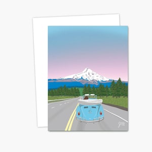 Road to Mt Hood, Oregon | Blank Greeting Card