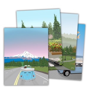 Oregon Greeting Cards Set of 8 | Blank Inside