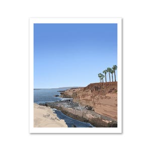 Limited Edition Fine Art Print: Sunset Cliffs, San Diego | Giclee Art Print on Archival Paper