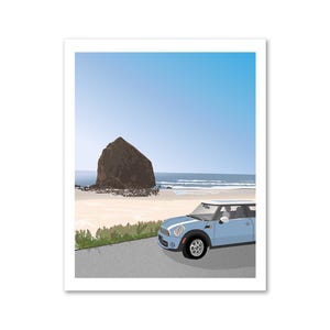 Limited Edition Cannon Beach Drawing | Signed & Numbered Edition | Giclee Art Print | Oregon Coast | Coastal Wall Decor | Beach Lover Gift