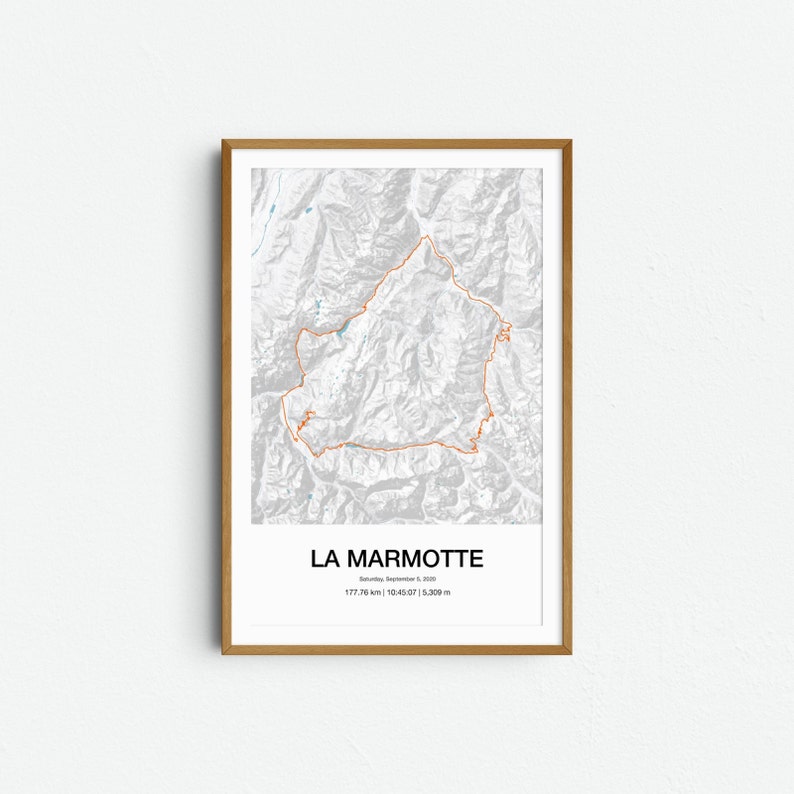 GPX or Strava personalized cycling poster - cycling gift image 3