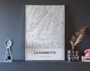 Personalisierte Fahrradkarte Kunstdruck – Strava, GPX Route