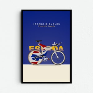 Pinarello Espada iconic bicycle cycling poster - Gift for Cyclist - Cycling Print