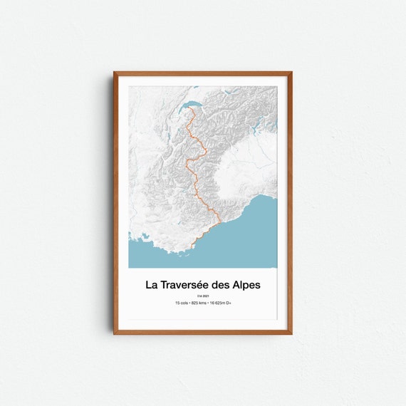 GPX or Strava personalized cycling poster - cycling gift
