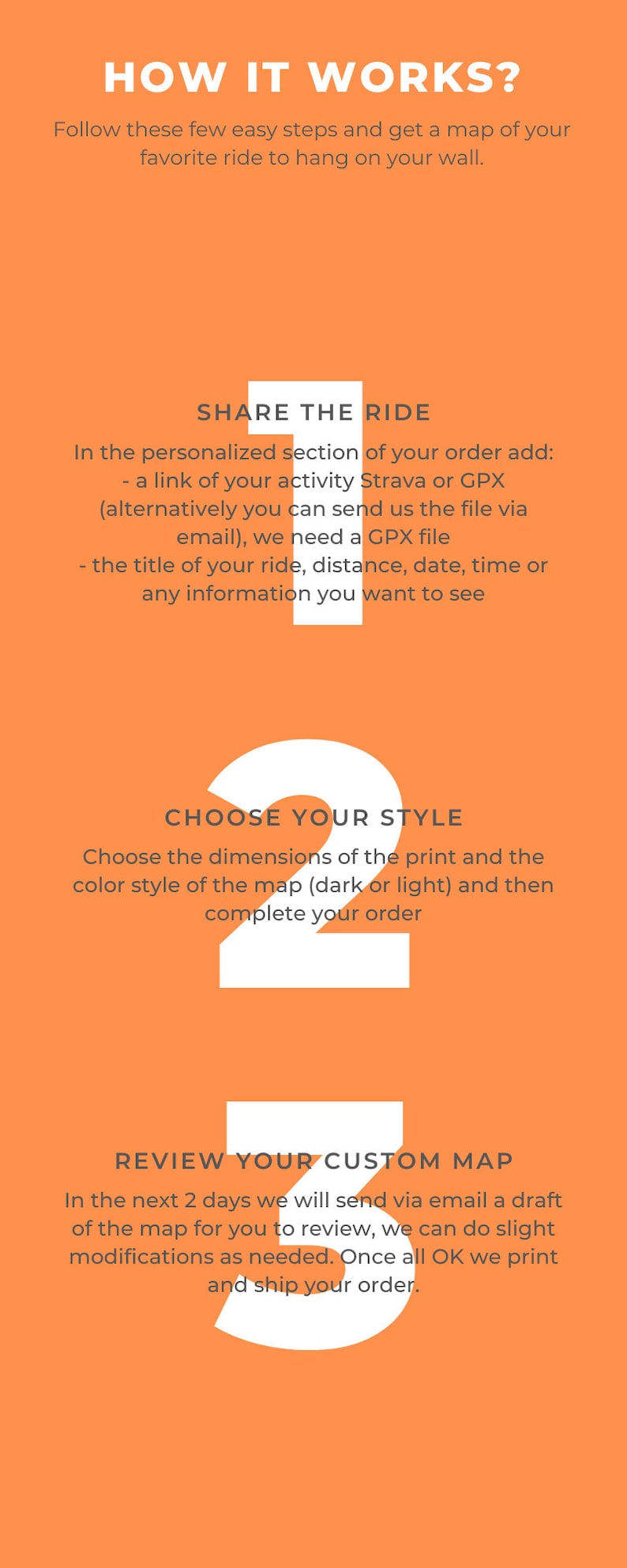 GPX or Strava personalized cycling poster - cycling gift image 9