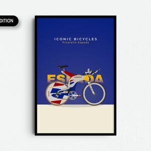 Pinarello Espada iconic bicycle cycling poster - Printable wall art - Gift for Cyclist