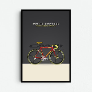Cannondale CAAD 4 iconic bicycle cycling poster - Gift for Cyclist - Cycling Print