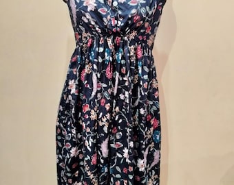 Vestido largo de algodón estampado a mano, estilo boho veraniego