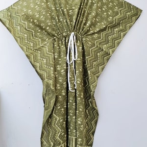 Maxi, Stampa blocco Kaftan, Kaftan di cotone indiano, abito kaftan fatto a mano, abito caftano estivo, abito flapper, abito blousen, abito in kaftan lungo