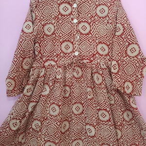 Indisches Baumwollkleid,handgefertigtes Kleid,Sketer Kreis Kleid,Flapper Kleid,Blousen Kleid,Morgenkleid,Kurzes Kleid,Sommer Kleid,Hand Print Kleid